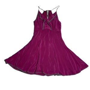 Anthropologie Purple Silk Dress